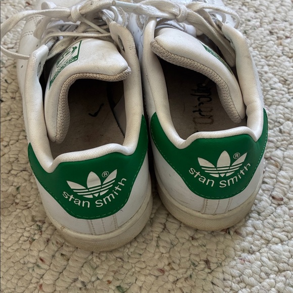 Adidas White & Green Originals Stan Smith Sneakers - Picture 8 of 10